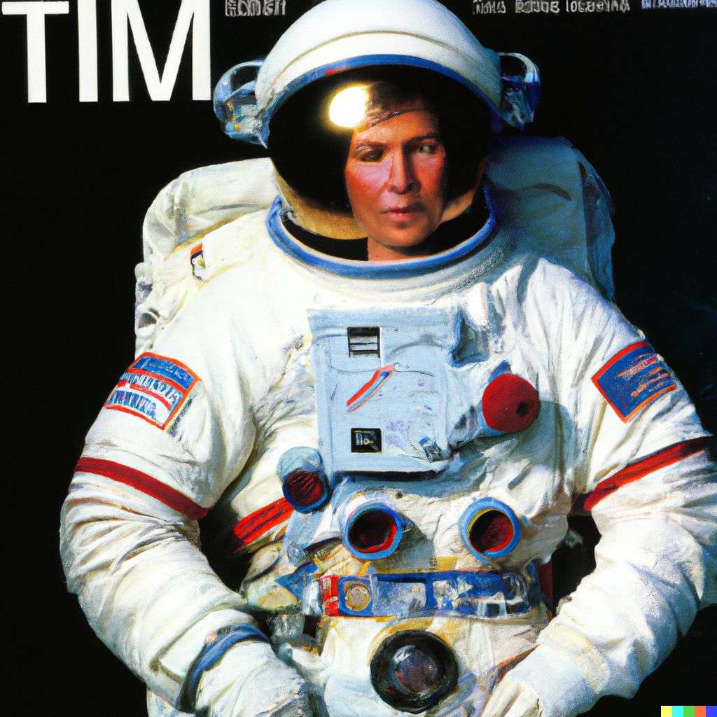 an astronaut, front cover of Time magazine, 2000